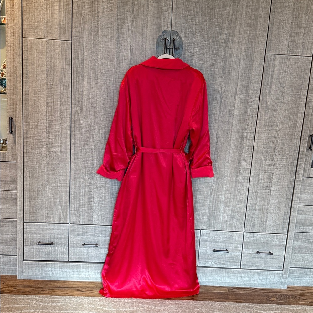 Victoria’s Secret 2003 Victoria's Satin Flannel Fleece Long Robe - Picture 7 of 14